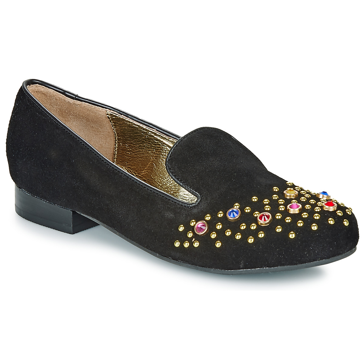 Lola Ramona PENNY Black / Gold - Free delivery | Spartoo NET ! - Shoes Smart-shoes Women