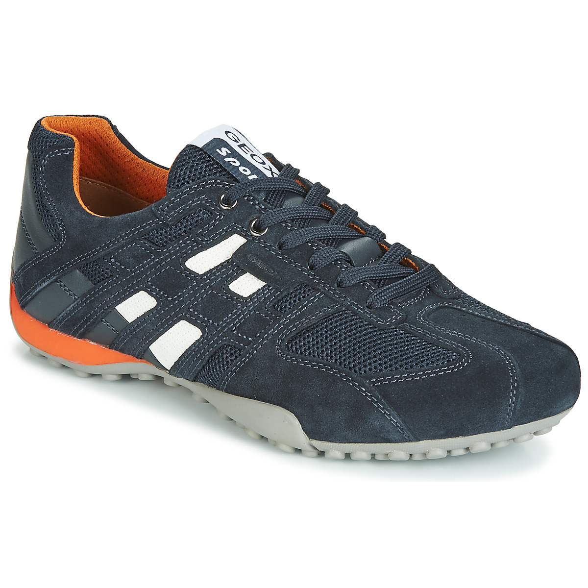 Geox UOMO SNAKE Marine - Free delivery Spartoo ! - Shoes Low top trainers Men USD/$119.50