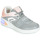 Shoes Girl Low top trainers Geox J XLED GIRL Grey / Pink / Led