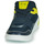 Shoes Boy Low top trainers Geox J XLED BOY Blue / Yellow / Led