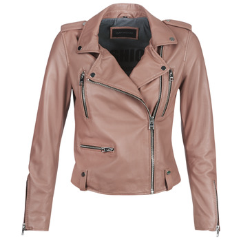 material Women Leather jackets / Imitation le Oakwood NIGHT Old / Pink