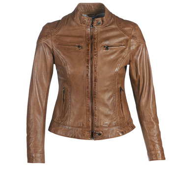 material Women Leather jackets / Imitation le Oakwood LINA Cognac