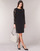 material Women Short Dresses Lauren Ralph Lauren LACE PANEL JERSEY DRESS Black