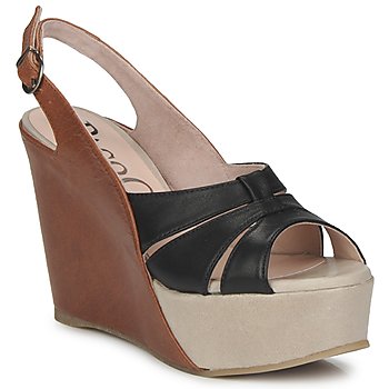 Shoes Women Sandals Paco Gil RITMO SELV Camel / Black