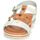 Shoes Boy Sandals André MILAN White / Camel