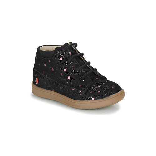 Shoes Girl Mid boots GBB NINON Black / Pink