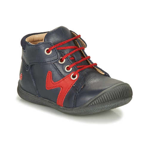 Shoes Boy Mid boots GBB OVELO Marine / Red