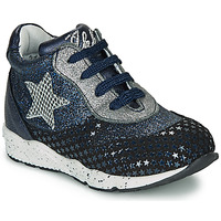 Shoes Girl Low top trainers Ikks KAREN Blue / Silver