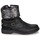 Shoes Girl Boots Ikks FLORA Black / Silver