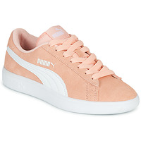 Shoes Girl Low top trainers Puma SMASH V2JR PEAC Coral
