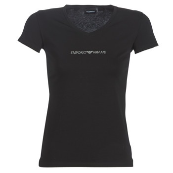 material Women short-sleeved t-shirts Emporio Armani CC317-163321-00020 Black
