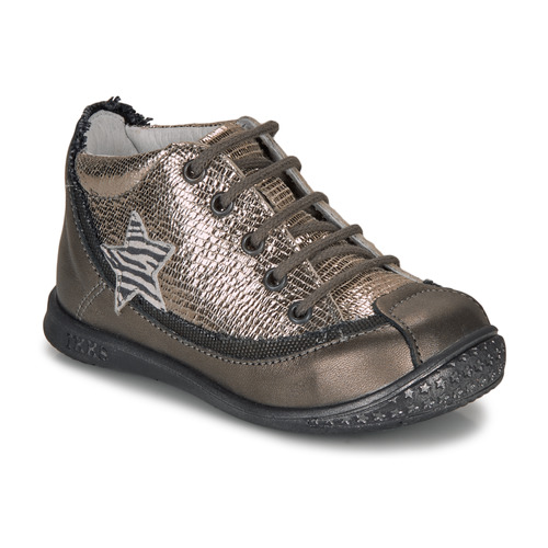 Shoes Girl Mid boots Ikks SYDNEY Taupe / Gold