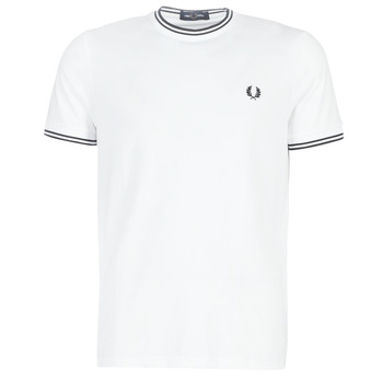 Clothing Men short-sleeved t-shirts Fred Perry TWIN TIPPED T-SHIRT White