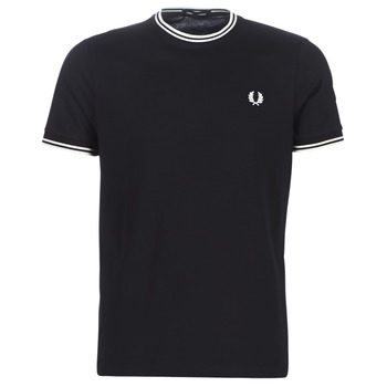 material Men short-sleeved t-shirts Fred Perry TWIN TIPPED T-SHIRT Black