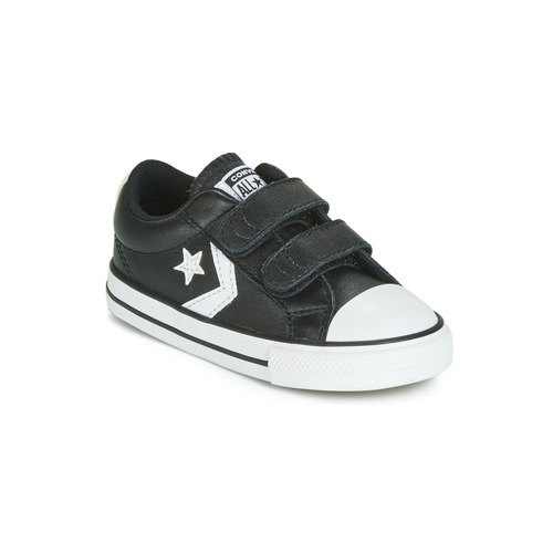 Converse STAR PLAYER EV 2V LEATHER OX Black - Free delivery | Spartoo NET !  - Shoes Low top trainers Child USD/$39.60
