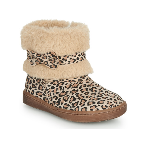 Shoes Girl Mid boots Citrouille et Compagnie LILIFA Camel / Leopard