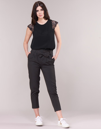 material Women 5-pocket trousers Betty London LAALIA Black / White