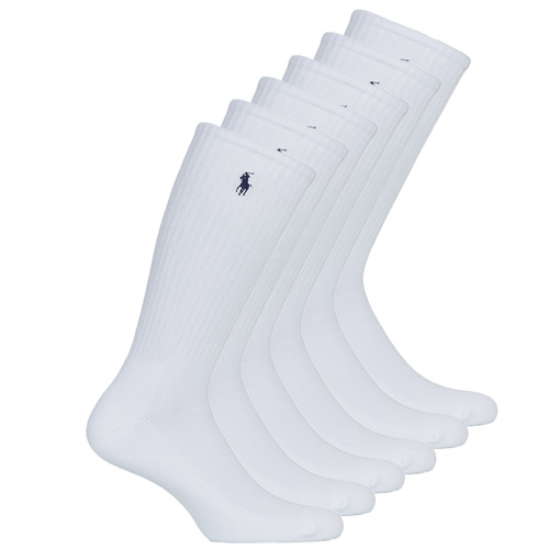 Accessorie Sports socks Polo Ralph Lauren ASX110 6PK CR PP-CREW-6 PACK White