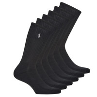 Underwear Men Sports socks Polo Ralph Lauren ASX110CREW PP-SOCKS-6 PACK Black