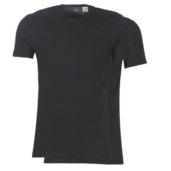 material Men short-sleeved t-shirts Levi's SLIM 2PK CREWNECK 1 Black