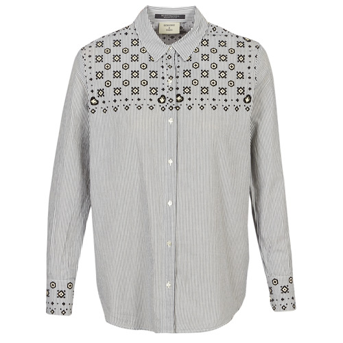 Vol Mier systematisch Maison Scotch BUTTON UP SHIRT WITH BANDANA PRINT Grey - Free delivery |  Spartoo NET ! - Clothing Shirts Women USD/$88.00