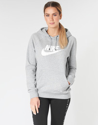material Women sweaters Nike W NSW ESSNTL HOODIE PO  HBR Grey