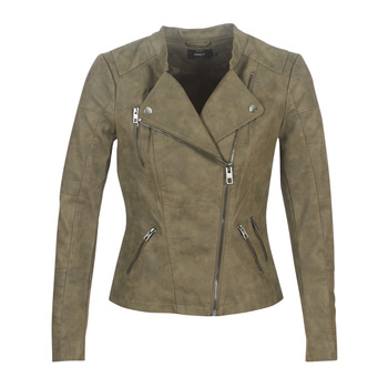 Clothing Women Leather jackets / Imitation le Only ONLAVA Kaki