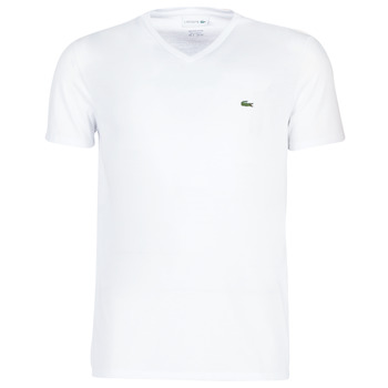 material Men short-sleeved t-shirts Lacoste TH6710 White