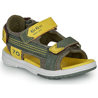 Shoes Boy Sandals Kickers PLANE Kaki / Yellow