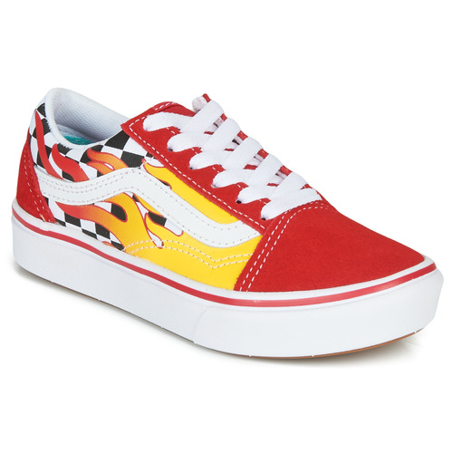 red and yellow vans