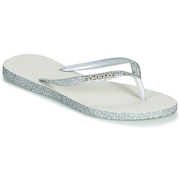 Shoes Women Flip flops Havaianas SLIM SPARKLE White / Silver