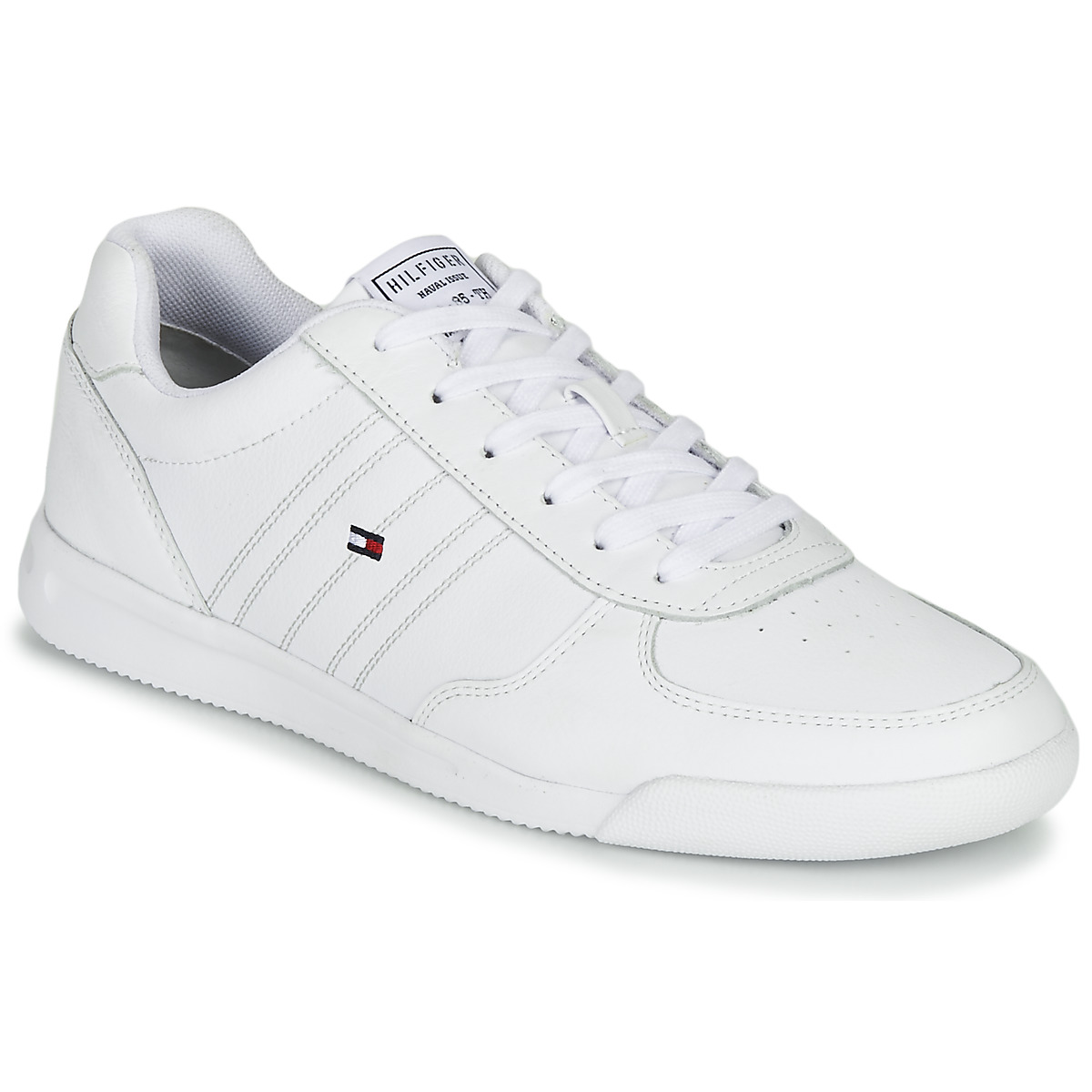 tommy hilfiger white leather sneakers