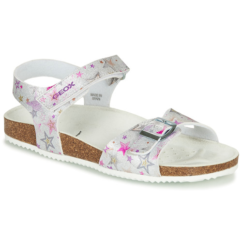 Shoes Girl Sandals Geox ADRIEL GIRL Silver