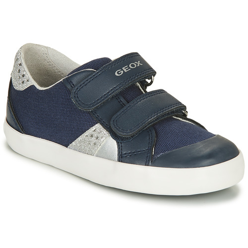 ethical Tear cassette Geox GISLI GIRL Marine / Silver - Free delivery | Spartoo NET ! - Shoes Low  top trainers Child USD/$40.00