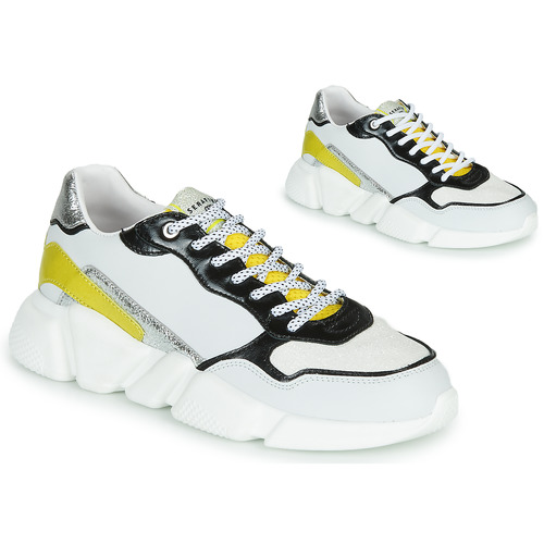 Shoes Women Low top trainers Serafini OREGON White / Black / Yellow