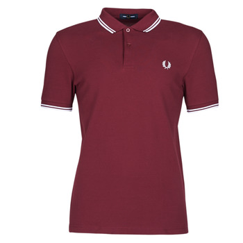 material Men short-sleeved polo shirts Fred Perry TWIN TIPPED FRED PERRY SHIRT Bordeaux