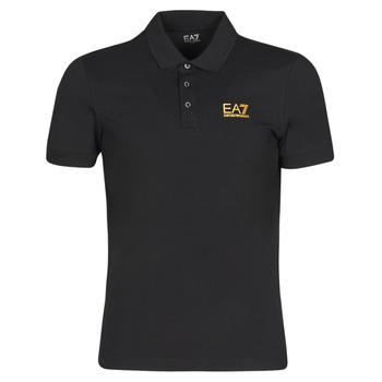 material Men short-sleeved polo shirts Emporio Armani EA7 TRAIN CORE ID M PO Black / Gold