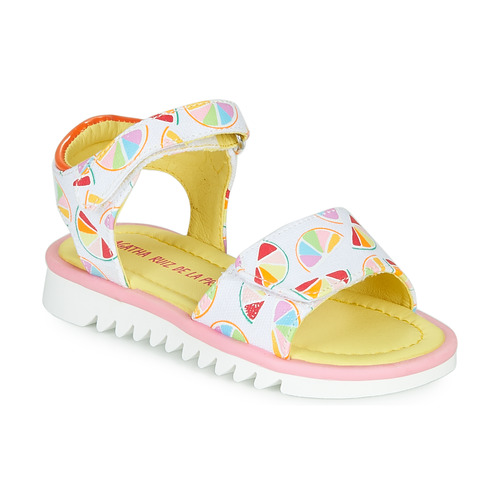 Shoes Girl Sandals Agatha Ruiz de la Prada SMILES White / Multicoloured