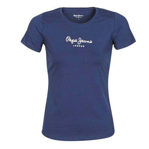 Clothing Women short-sleeved t-shirts Pepe jeans NEW VIRGINIA Marine