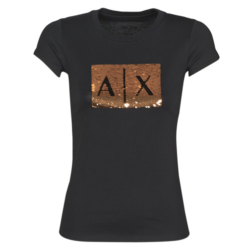 Koe Consumeren Aarzelen Armani Exchange HONEY Black - Free delivery | Spartoo NET ! - Clothing  short-sleeved t-shirts Women USD/$52.80