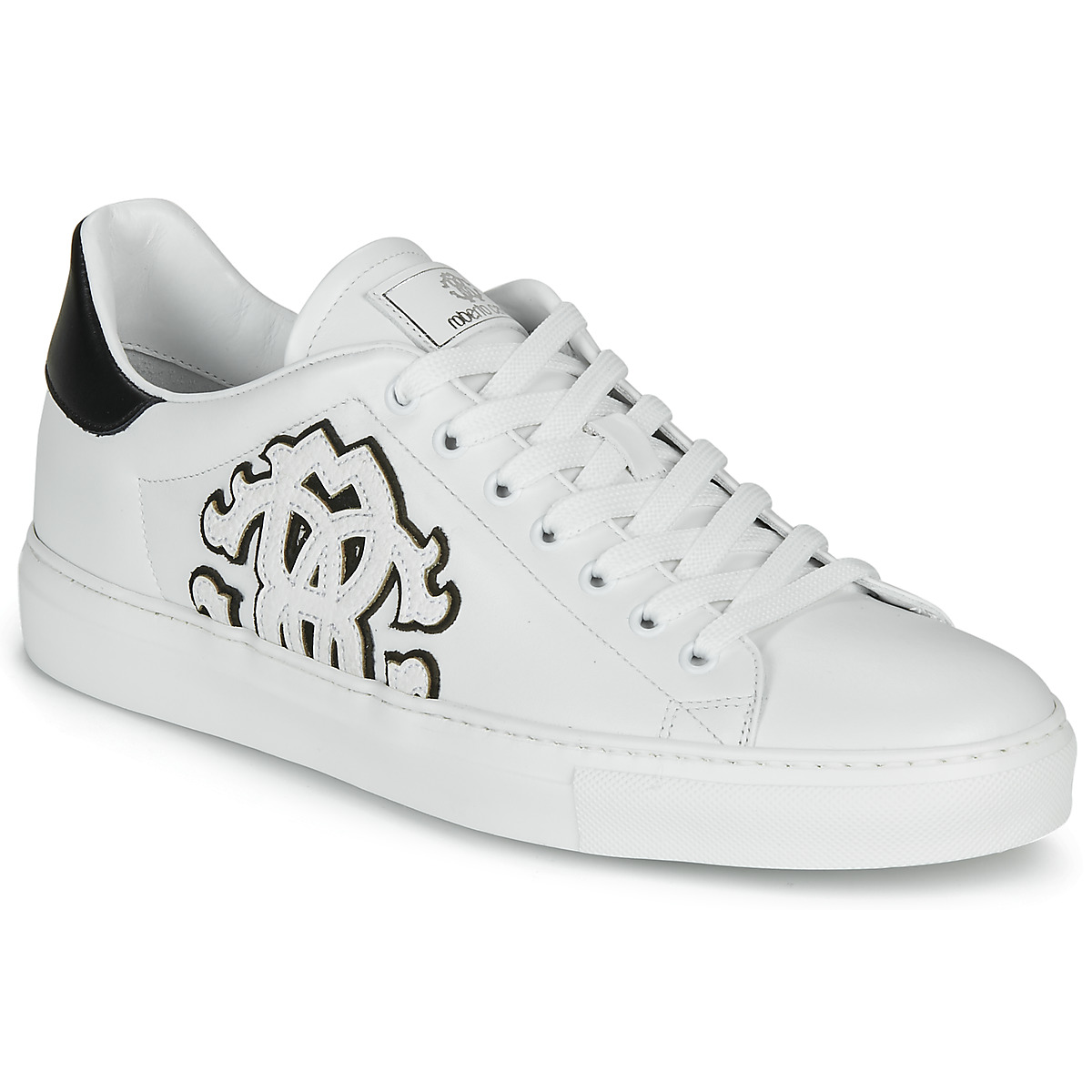Dominant Proficiat speel piano Roberto Cavalli 1005 White / Black - Free delivery | Spartoo NET ! - Shoes  Low top trainers Men USD/$260.00