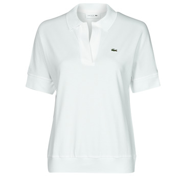 material Women short-sleeved polo shirts Lacoste BERRY White