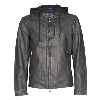 Clothing Men Leather jackets / Imitation le Guess VINTAGE ECO-LEATHER JKT Black