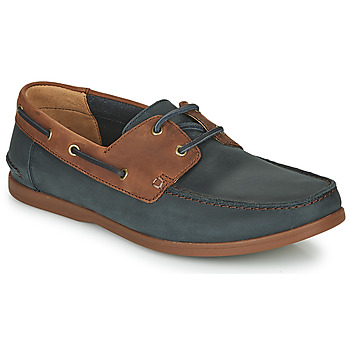 Shoes Men Derby shoes Clarks PICKWELL SAIL Marine / Brown