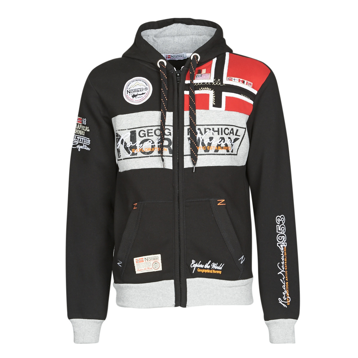 gesture aircraft Disillusion Geographical Norway FLYER Black - Free delivery | Spartoo NET ! - Clothing  sweaters Men USD/$52.50