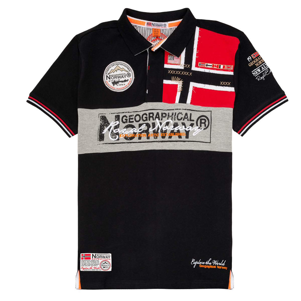 Geographical Norway KIDNEY Black - Free delivery | Spartoo NET ! - Clothing polo shirts Child USD/$25.60