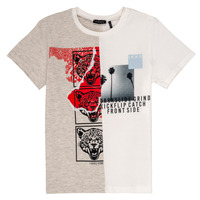 material Boy short-sleeved t-shirts Ikks RULIO Beige / White
