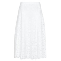 material Women Skirts MICHAEL Michael Kors FLORAL EYLT LNG SKIRT White