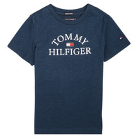 Clothing Boy short-sleeved t-shirts Tommy Hilfiger KB0KB05619 Marine