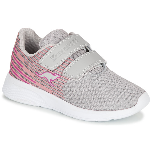 Shoes Girl Low top trainers Kangaroos KF ACT V Grey / Pink